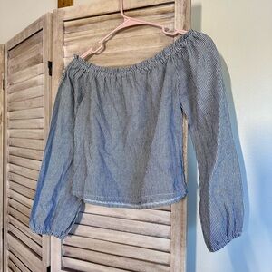 Striped Off-Shoulder Blouse